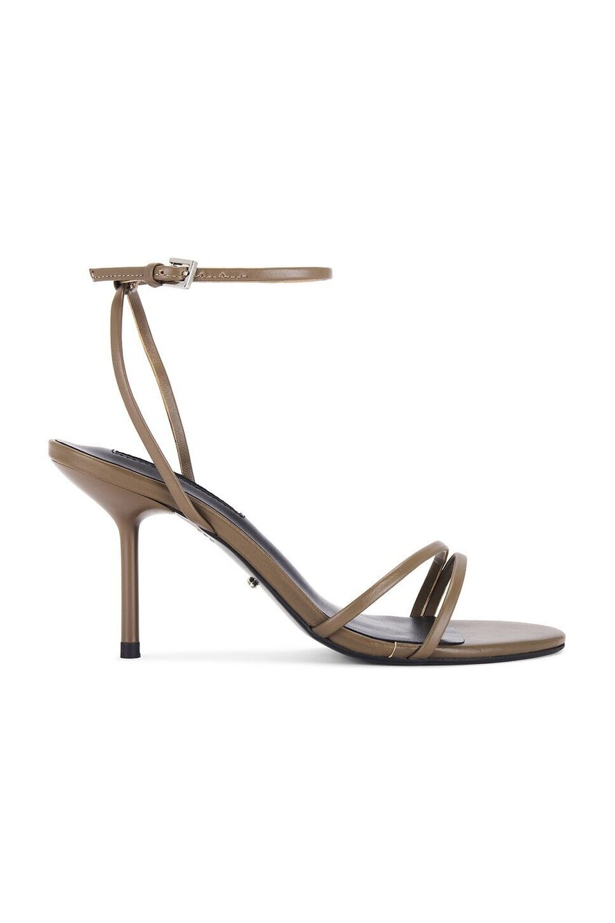 Tony Bianco Mariah Sandal in Liqueur leather mid stiletto heel almond toe